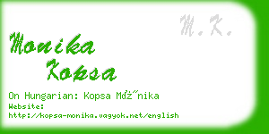 monika kopsa business card